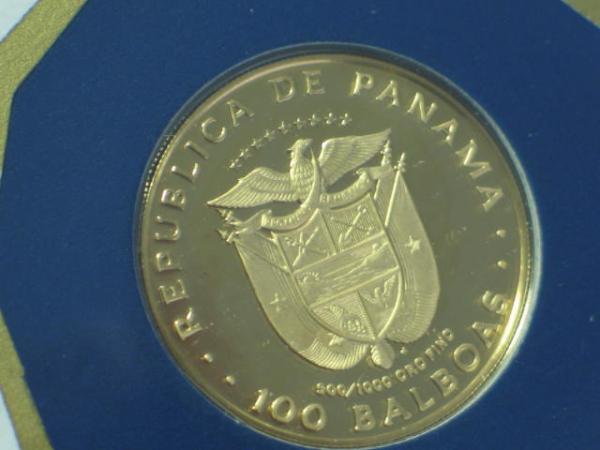 100 Balboas 1978, Panama, Franklin Mint in OVP mit Zertifikat