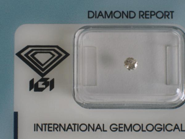 Diamant im Brillantschliff 0.14 ct / I1 / I / Good / mit IGI Report