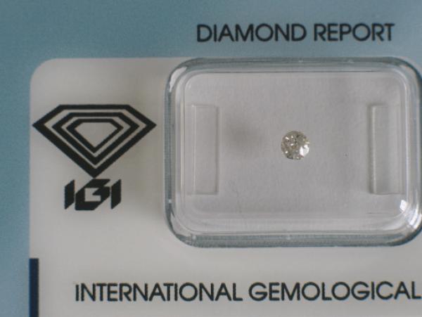 Diamant im Old European Cut 0.14 ct / SI2 / H / Fair / mit IGI Report