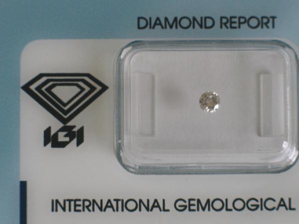 Diamant im Brillantschliff 0.14 ct / SI1 / G / Good / mit IGI Report