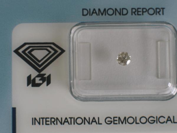 Diamant im Brillantschliff 0.20 ct / I1 / G / F / G / G / mit IGI Report