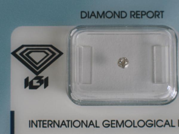 Diamant im Brillantschliff 0.11 ct / VVS2 / H / Fair / mit IGI Report