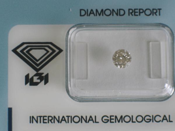 Diamant im Brillantschliff 0.49 ct / VVS2 / G / G / G / F / mit IGI Report