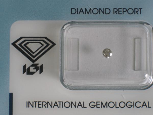 Diamant im Brillantschliff 0.09 ct / VVS2 / E / Good / mit IGI Report