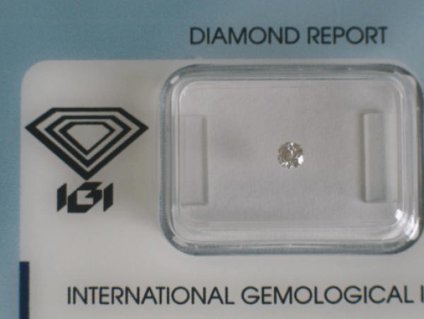 Diamant im Brillantschliff 0.10 ct / I1 / G / Fair / mit IGI Report