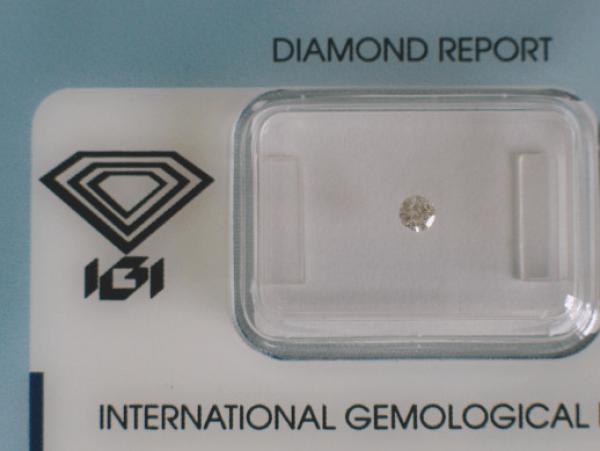 Diamant im Brillantschliff 0.08 ct / I2 / H / Fair / mit IGI Report