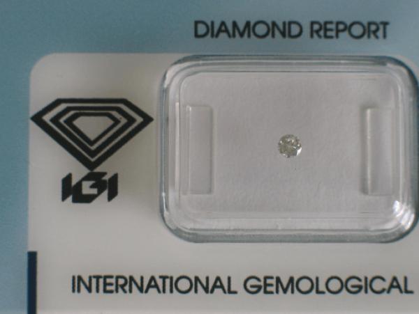 Diamant im Brillantschliff 0.06 ct / SI2 / H / Fair / mit IGI Report