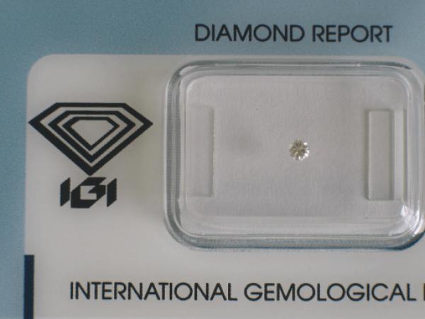Diamant im Brillantschliff 0.05 ct / VS1 / I / Fair / mit IGI Report