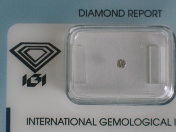 Diamant im Brillantschliff 0.05 ct / VS2 / E / Fair / mit IGI Report