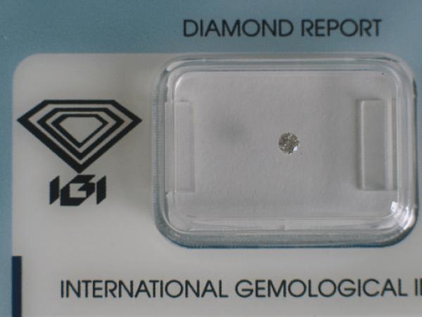 Diamant im Brillantschliff 0.05 ct / VVS2 / F / Fair / mit IGI Report