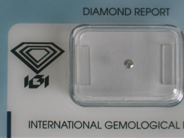Diamant im Brillantschliff 0.05 ct / SI2 / I / Good / mit IGI Report
