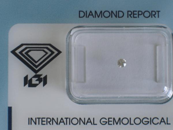Diamant im Brillantschliff 0.05 ct / VS1 / F / Fair / mit IGI Report