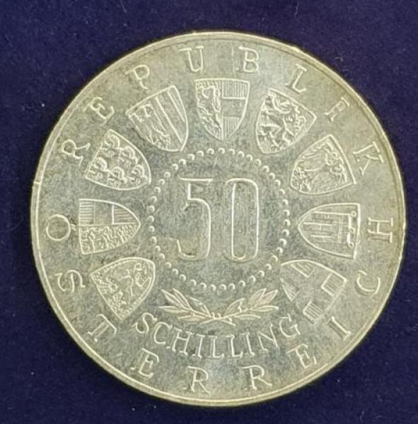 50 Schilling 1964, Innsbruck, Österreich, Silber 900