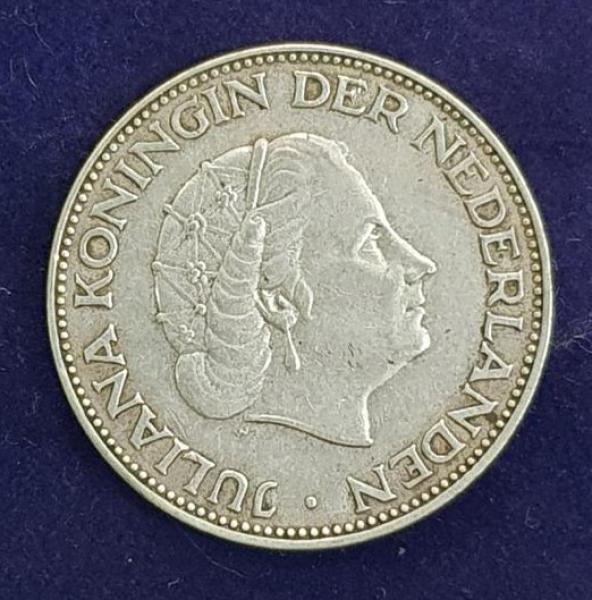 2 1/2 Gulden 1961, Königin Juliana, Niederlande, Silber 720