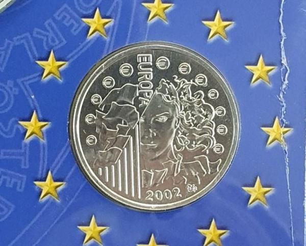 1 1/2 Euro 2002, Einführung des Euro, Frankreich, Silber 900