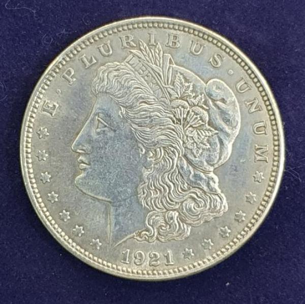 1 $ US 1921 -Morgan Dollar-, USA, Silber 900
