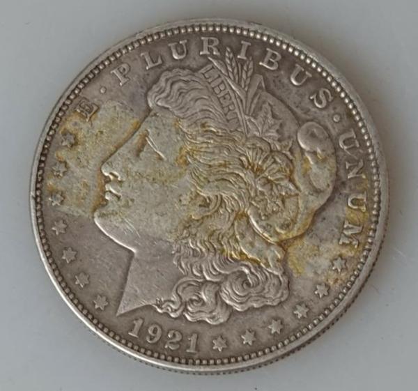 1 $ US "Morgan Dollar" 1921 USA, One Dollar aus 900er Silber
