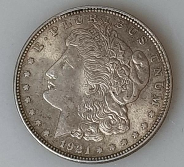 1 $ US "Morgan Dollar" 1921 USA, One Dollar aus 900er Silber