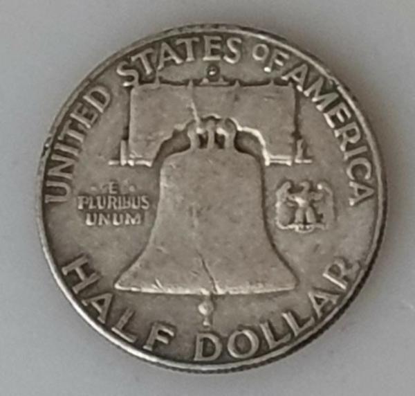 1/2 Dollar 1958, Franklin Half Dollar, USA,  aus 900er Silber