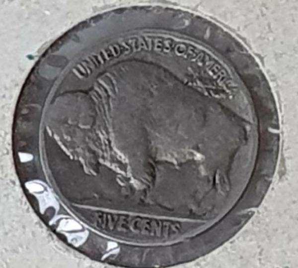 5 Cent 1937, "Buffalo Nickel - Indian" USA aus CuNi