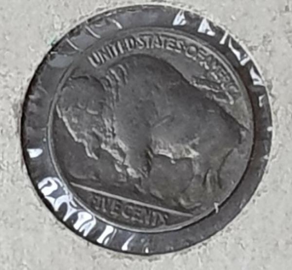 5 Cent 1936, "Buffalo Nickel - Indian" USA aus CuNi