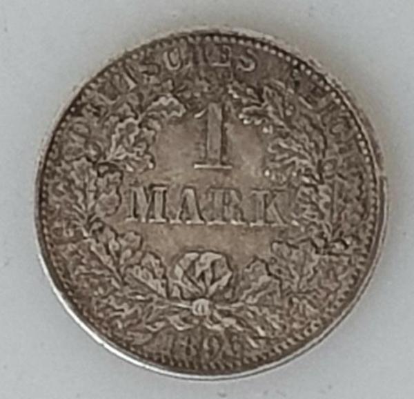 1 Mark Kaiserreich 1896 A aus 900er Silber