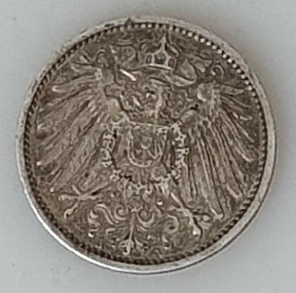 1 Mark Kaiserreich 1896 A aus 900er Silber