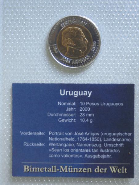 10 Pesos Uruguayos aus Uruguay 2000