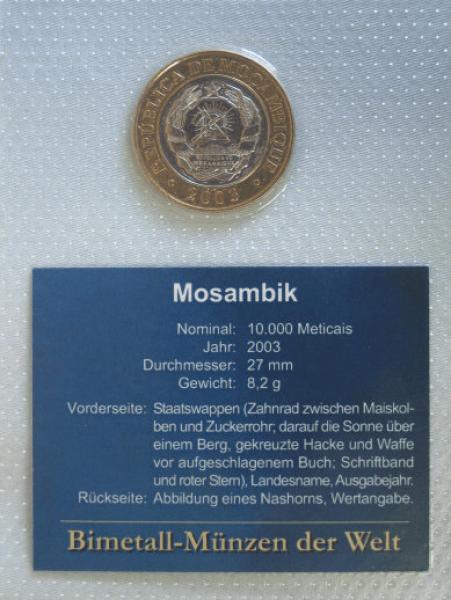 10000 Meticais aus Mosambik 2003