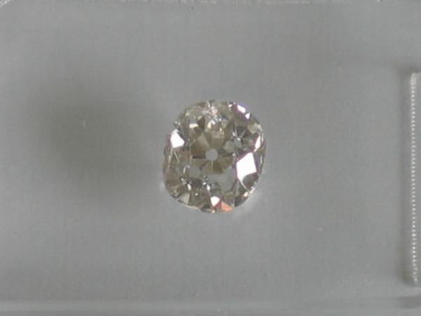 Diamant im Old Mine Brilliant Cut "I" 0.59 ct / SI2 mit GIA Repor, Laser Inscription Registry