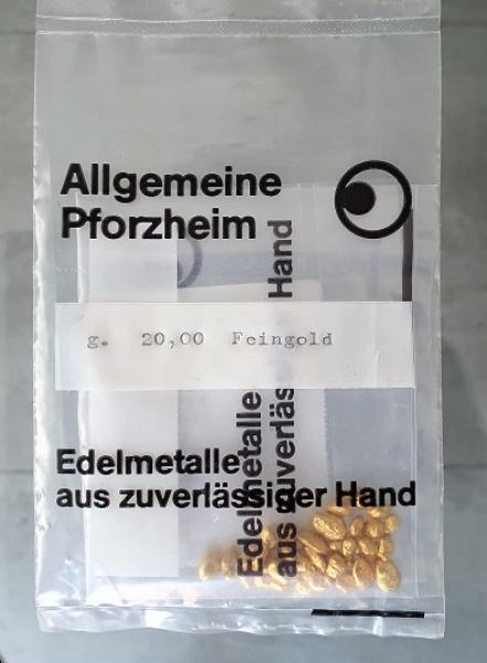 Goldgranulat 20g, AGOSI AG, Feingold 999,9