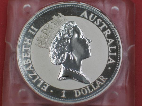 1oz Kookaburra 1993, 1 Dollar, Australien, Feinsilber 999
