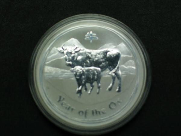 1oz "Year of the Ox" 2009, Australien, 1 Dollar, Feinsilber 999, Lunar II