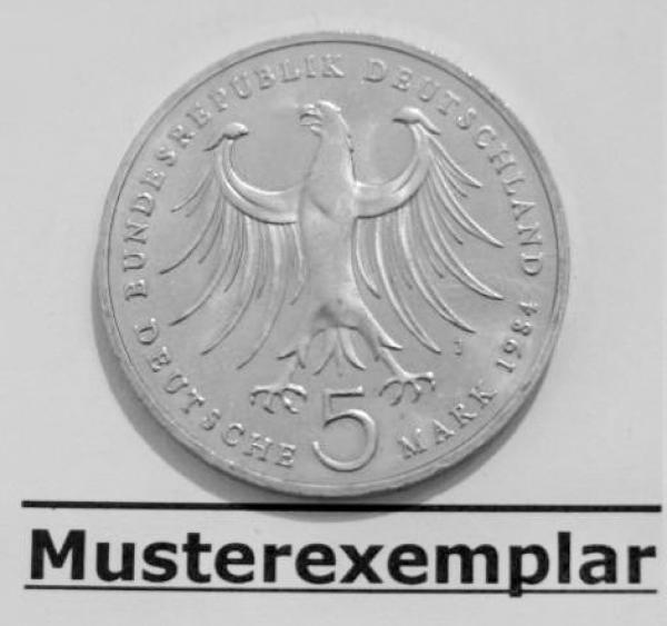 5 DM Gedenkmünze"175. Geburtstag von Felix Mendelssohn Bartholdy" aus Cu/ Ni 1984