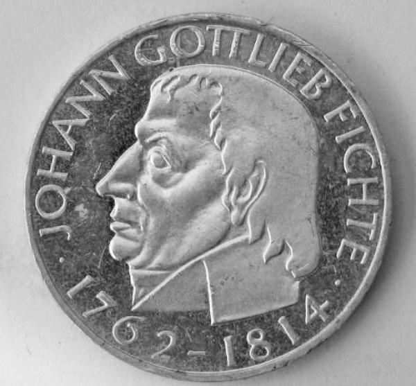 5 DM "150. Todestag Johann Gottlieb Fichte" aus 625er Silber 1966