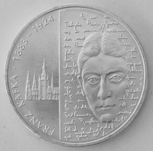 10 EUR Gedenkmünze "125. Geburtstag Franz Kafka" aus 925er Sterlingsilber