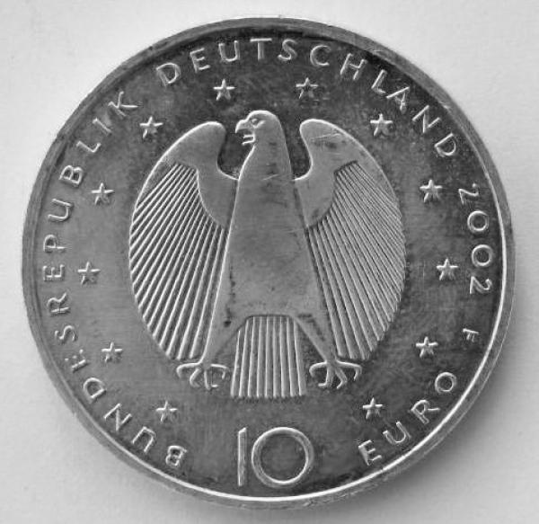 10 EUR Gedenkmünze BRD 2002-2010 aus 925er Silber 16,65g Feinsilber versch. Ausführungen