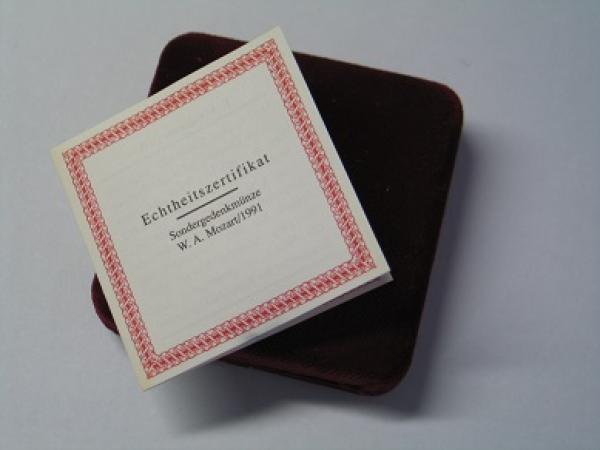 500 Schilling "Mozart - Don Giovanni", 1991 Österreich 986er Gold in OVP mit Zertifikat