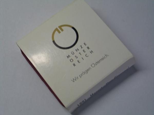 1000 Schilling "Mozart - Zauberflöte", 1991 Österreich 986er Gold in OVP mit Zertifikat
