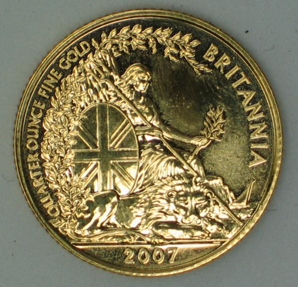 25 Pounds Britannia "Quarter Ounce" Fine Gold, 2007