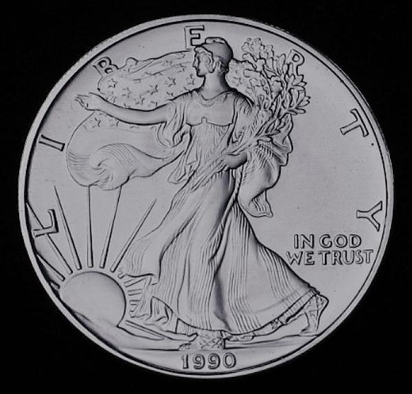 1 oz American Eagle 1990, USA, 999er Silber