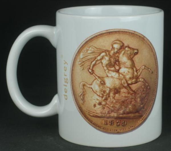 "Sovereign Victoria" Kaffeebecher delgrey, 11 fl oz. Keramik weiß