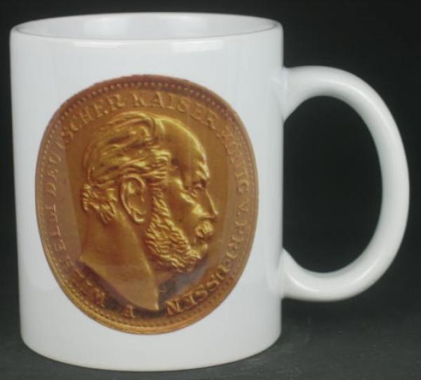 "Wilhelm" Kaffeebecher delgrey, 11 fl oz. Keramik weiß