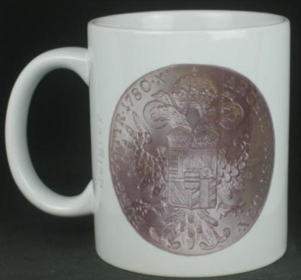 "Maria Theresia" Kaffeebecher delgrey, 11 fl oz. Keramik weiß