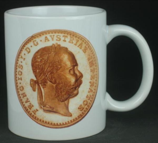 "Dukat Franz-Joseph I" Kaffeebecher delgrey, 11 fl oz. Keramik weiß