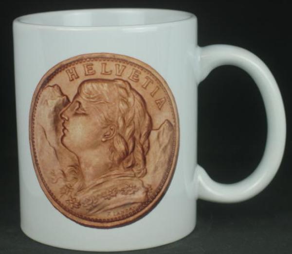 "Vreneli" Kaffeebecher delgrey, 11 fl oz. Keramik weiß