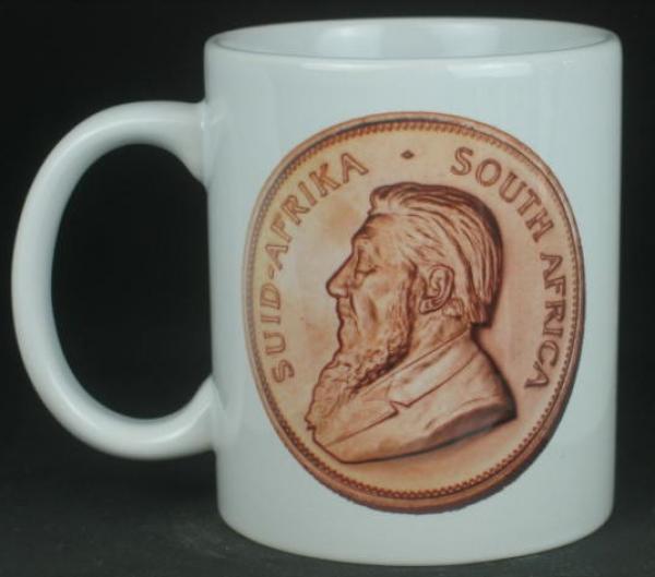 "Krügerrand" Kaffeebecher delgrey, 11 fl oz. Keramik weiß - Mod. 2