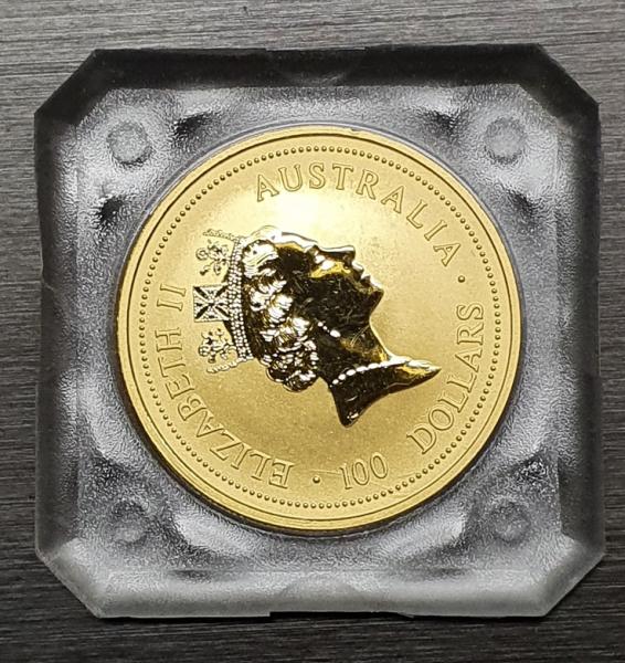 Australian Nugget "Känguru" 1 oz (Unze) 1994, Australian Kangaroo, Anlagemünze, 999,9 Feingold in OVP, 31,1g