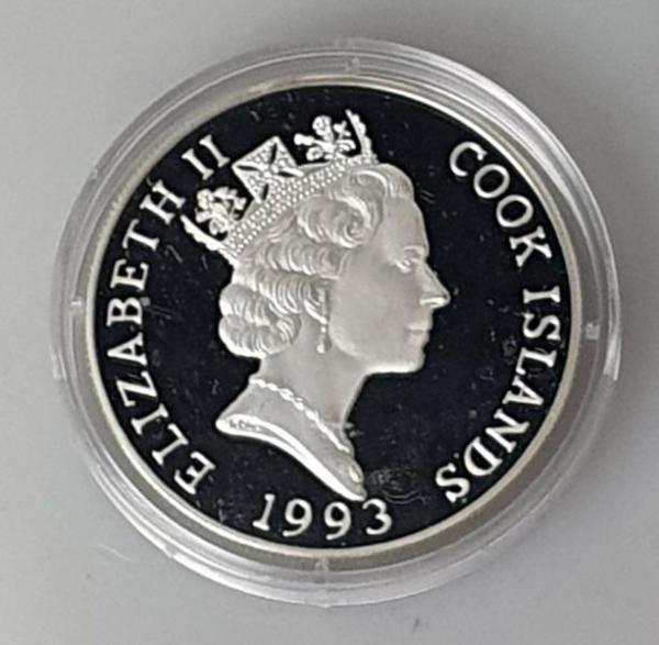 20 Dollar 1993, XXVI. Olympische Sommerspiele, Atlanta 1996, Cook Islands 925er Silber