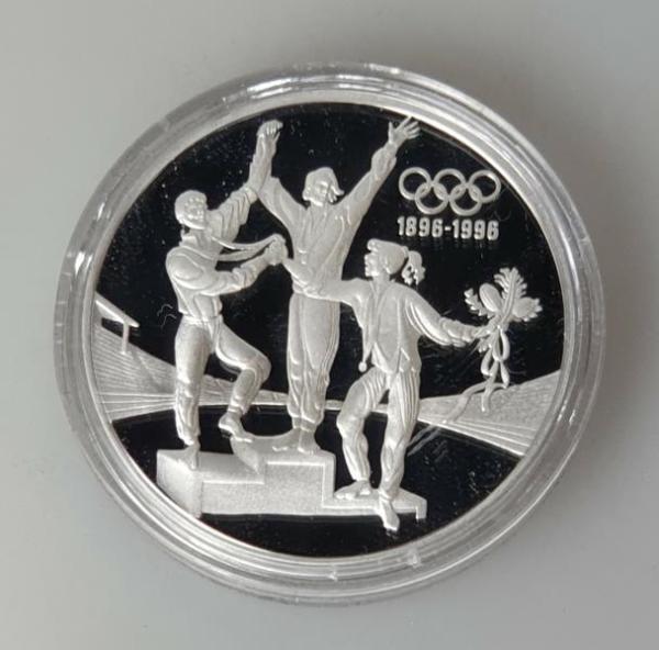 20 Dollar 1993, 100. Jahrestag Olympische Spiele Podest, Australien 925er Silber